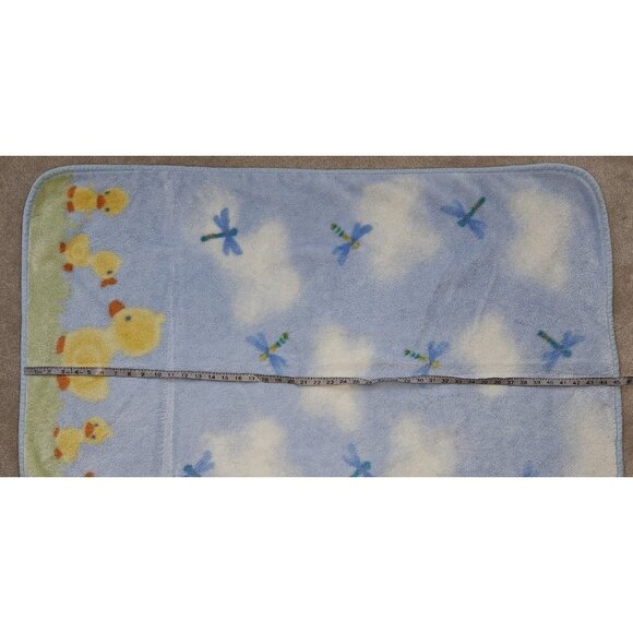 Carter's Dragonfly Duck Baby Blanket 30x45 Blue Yellow Green Acrylic Blend - Picture 6 of 9